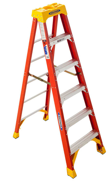 Louisville Ladder 6-Foot Fiberglass Step Ladder, Type IA, 300-pound Load  Capacity, L-3016-06