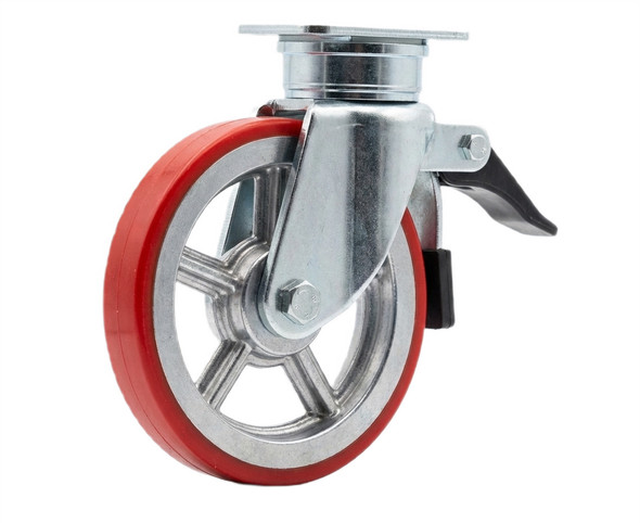 12 inch hollow caster wheel with polyurethane tread and steel hub for Ringlock scaffolding