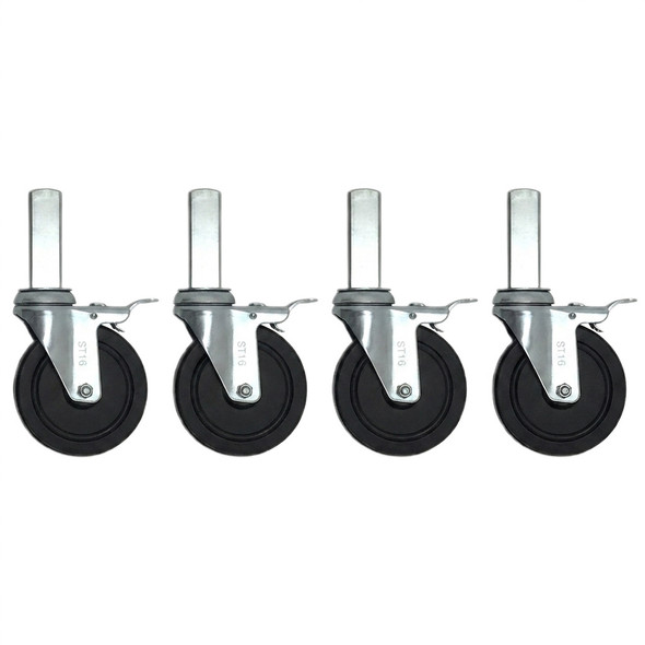 MPU-CAST5-SQ-4P 4-pack of 5-inch locking scaffolding casters with square stems