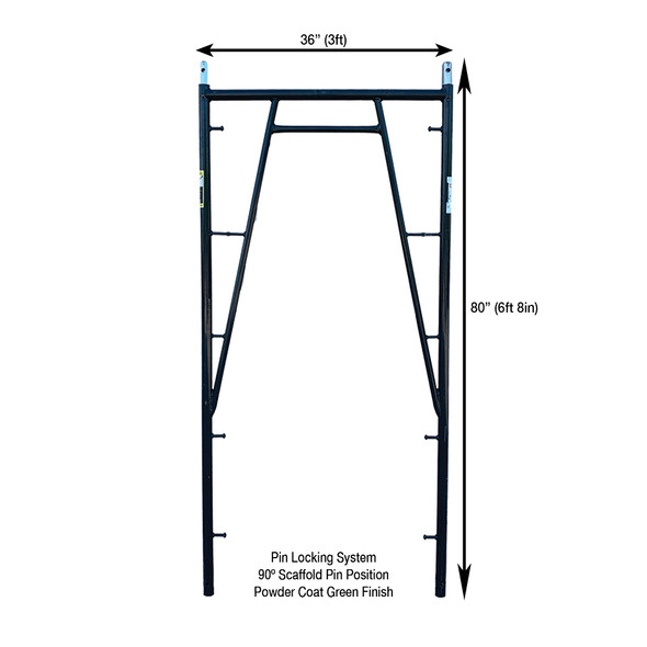 3' x 6'8" Snap-On Walk-Thru Scaffold Set | SOWT368-S10