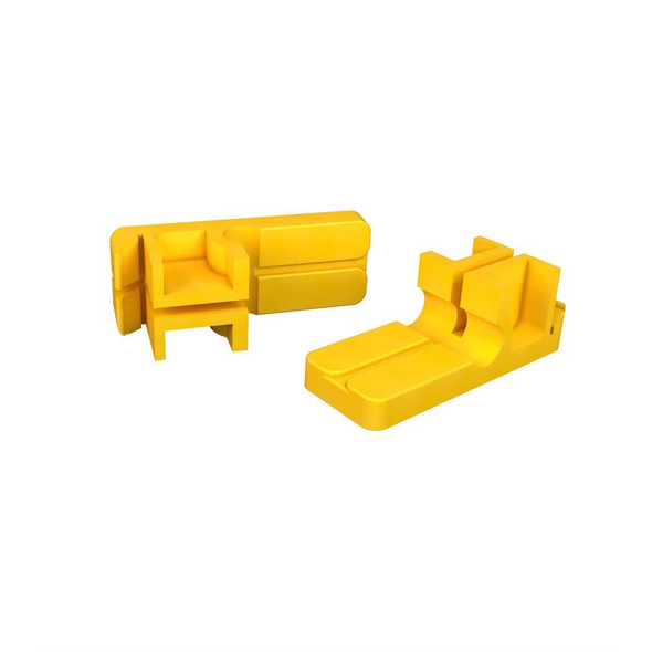 Plastic line blocks pair for masonry string line alignment