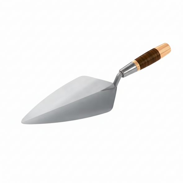 Bon Tool 72-555-11 Keystone Forged Narrow London Masonry Brick Trowel – 11 inch Leather Handle