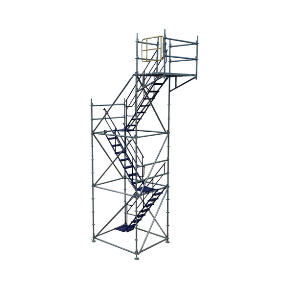 21-foot RingLock Scaffolding Stair Tower with internal stair unit and top landing platform 1 