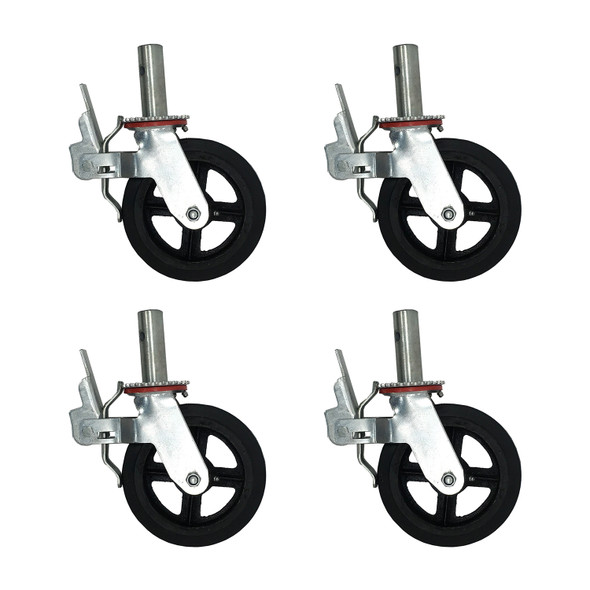 4 Pack of 8in Casters for Scaffolding for Sale at Southwest Scaffolding & Supply®