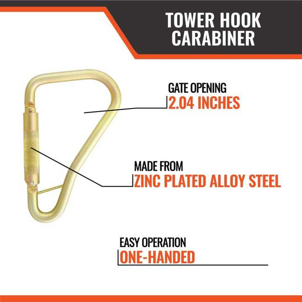 Malta Tower Hook Carabiner - Information| Southwest Scaffolding & Supply