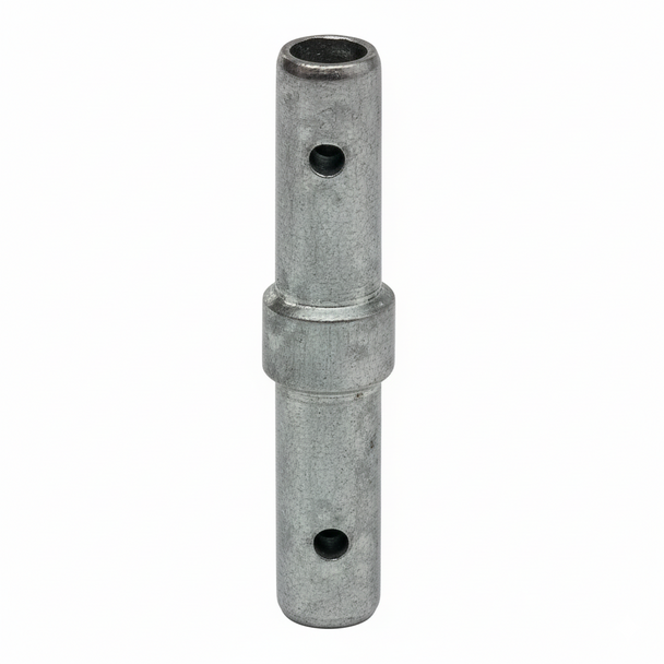 Coupling Pin 9 inch by 1-7/16 inch with 1 inch collar and offset hole, galvanized steel S/V-style scaffold connector Coupling Pin 9 inch by 1-7/16 inch with 1 inch collar and offset hole, galvanized steel S/V-style scaffold connector