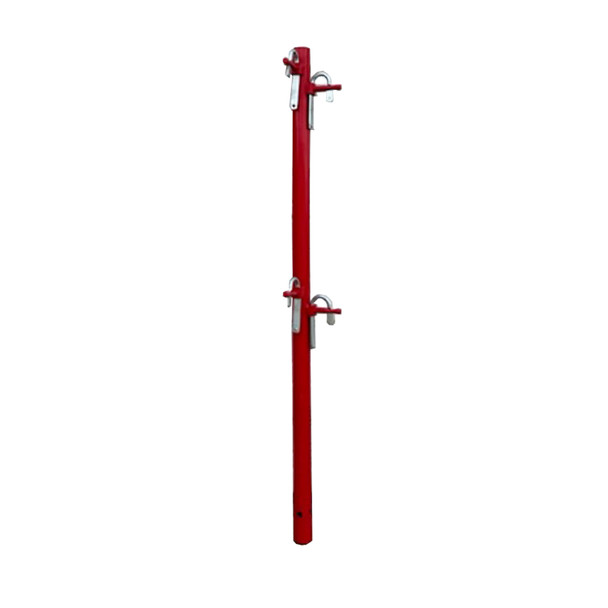 Female Candy Cane Guard Rail Post Set – Red Steel Scaffold Safety Post for Fall Protection
