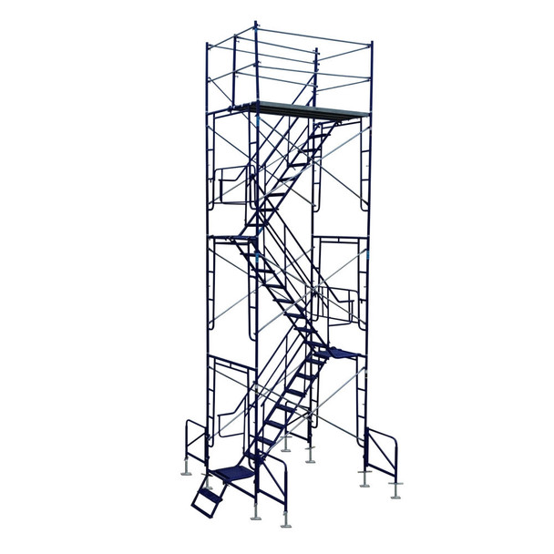 20-Foot Stationary Scaffold Stair Tower Kit wOutriggers