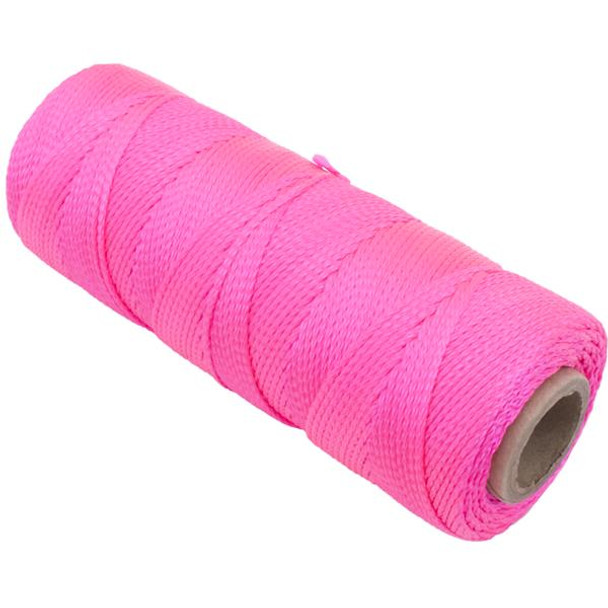 Mason's Line Braided Nylon 10840 - 500 Feet / Fluorescent Pink / Marshalltown