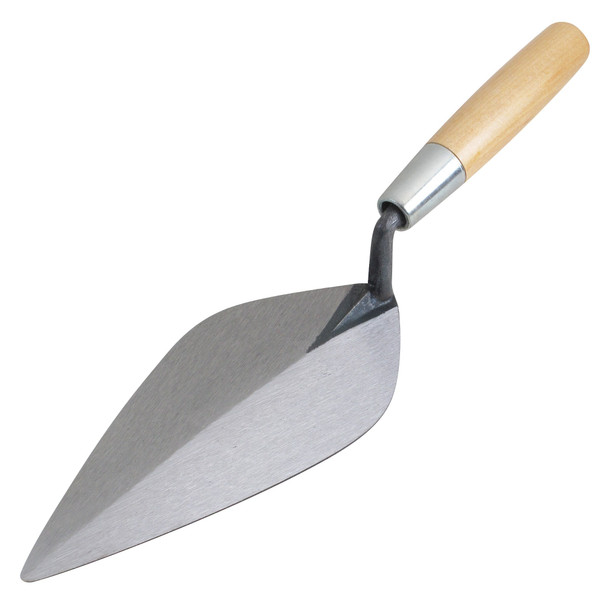 BL703 Kraft Tools 10" Narrow London Brick Trowel with Wood Handle