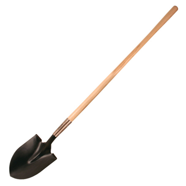 GG864 Kraft Tools Round Point Shovel with Long Wood Handle