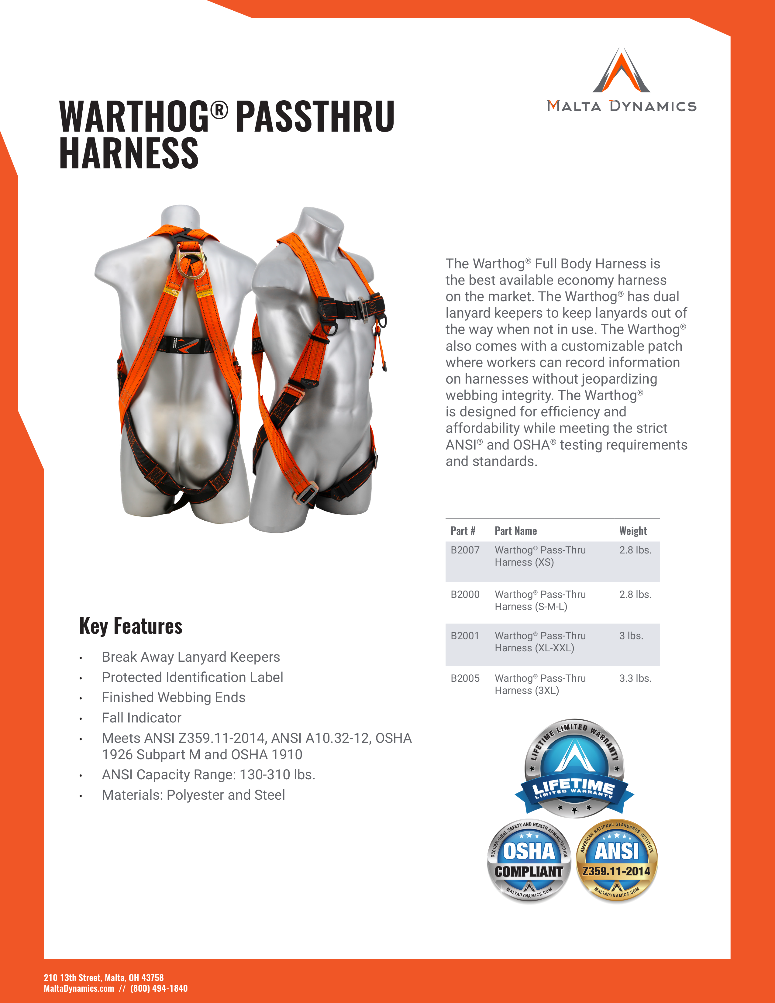 WARTHOG® Pass-Thru Leg Harness