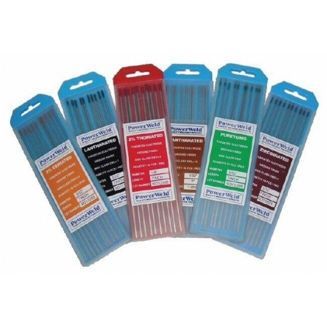 Powerweld 2% Thoriated Ground Tungsten Electrodes 5/32 x 7