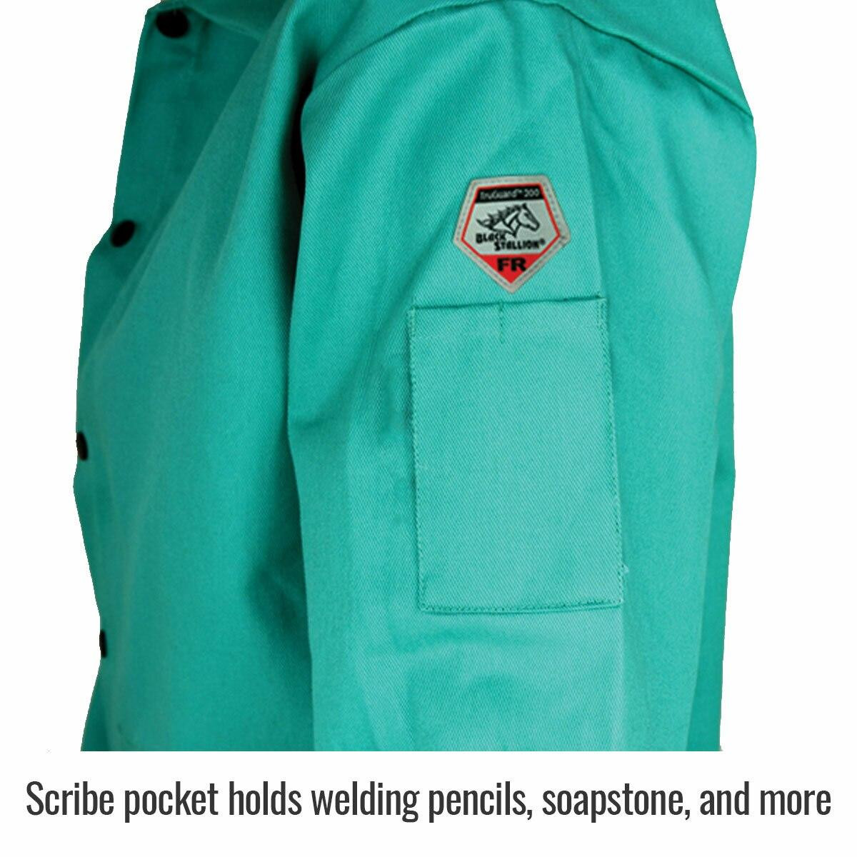 Revco BSX Bxtn9c Khaki FR Cotton Welding Jacket Large - View #7