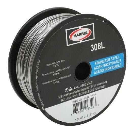 Harris 308L .035 x 2 lb. Spool Stainless Steel Welding Wire - 0308LF2 Harris 308L .035 x 2 lb. Spool Stainless Steel Welding Wire - 0308LF2