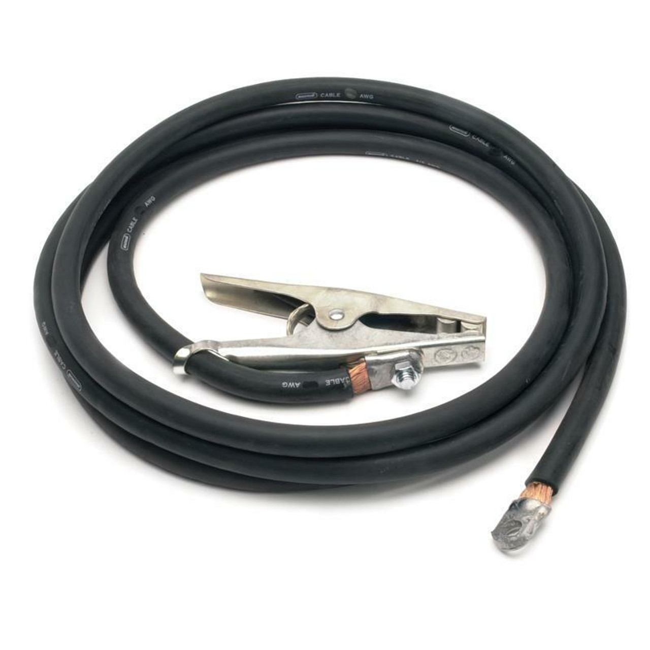 100 Foot 2/0 Welding Cable Lead with Ground Clamp & Lug