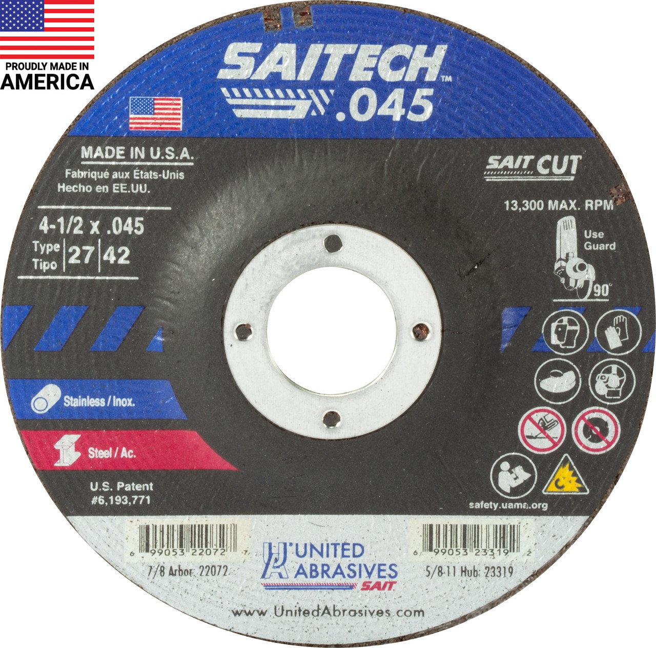 YU-KI United Abrasives Sait 22072 4-1/2