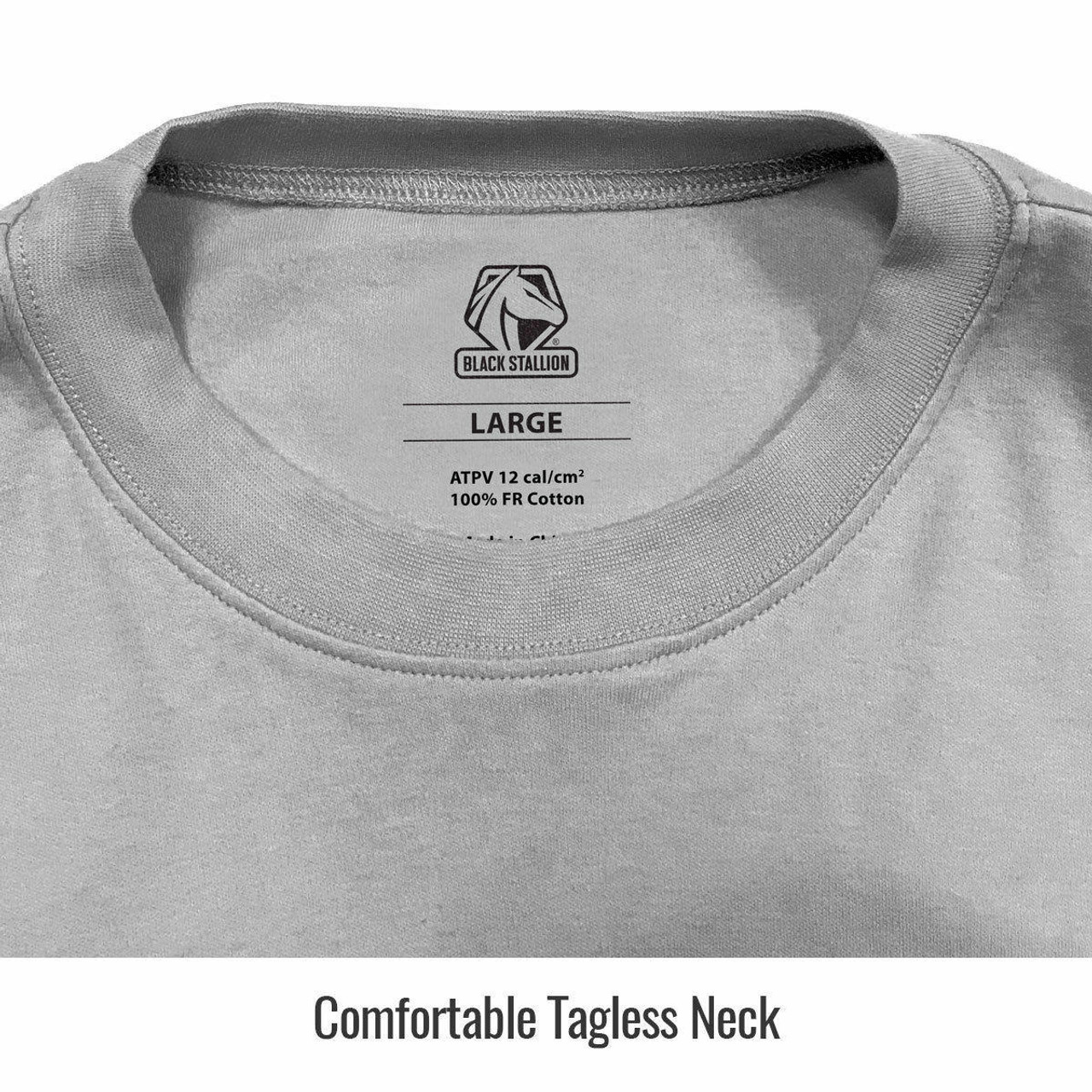 Revco Black Stallion Gray 7 oz. FR Cotton Knit Long-Sleeve T