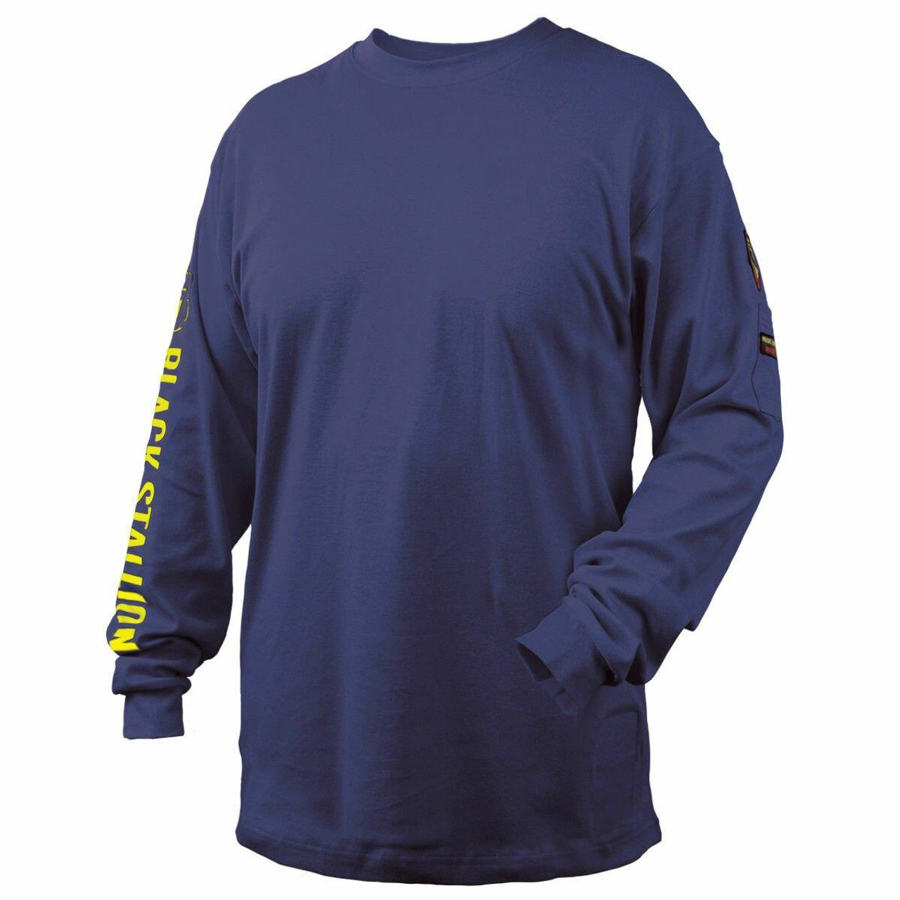 Revco Black Stallion Navy FR Cotton Knit Long-Sleeve T-Shirt