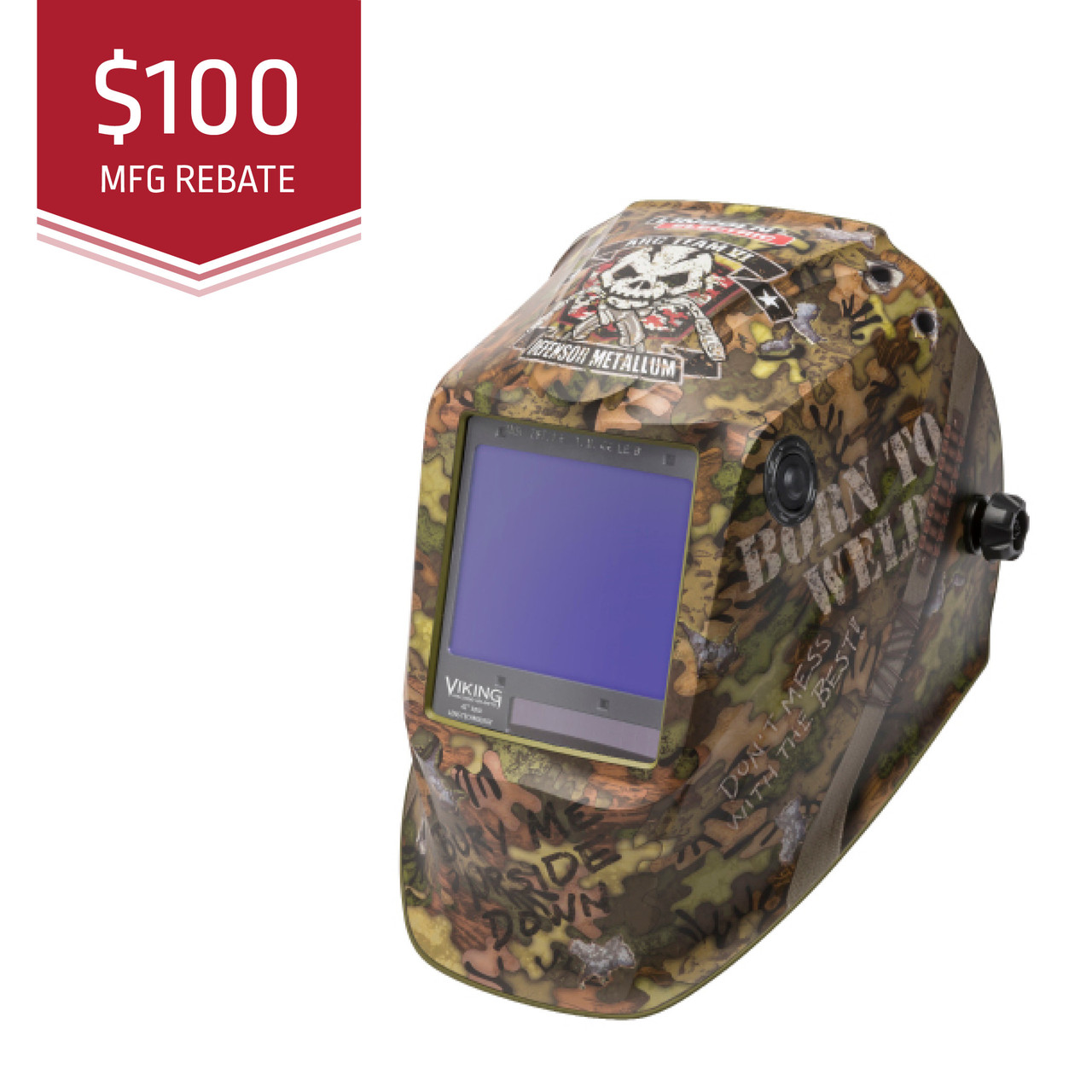 Lincoln Viking 3350 Born To Weld Welding Helmet K3616-4