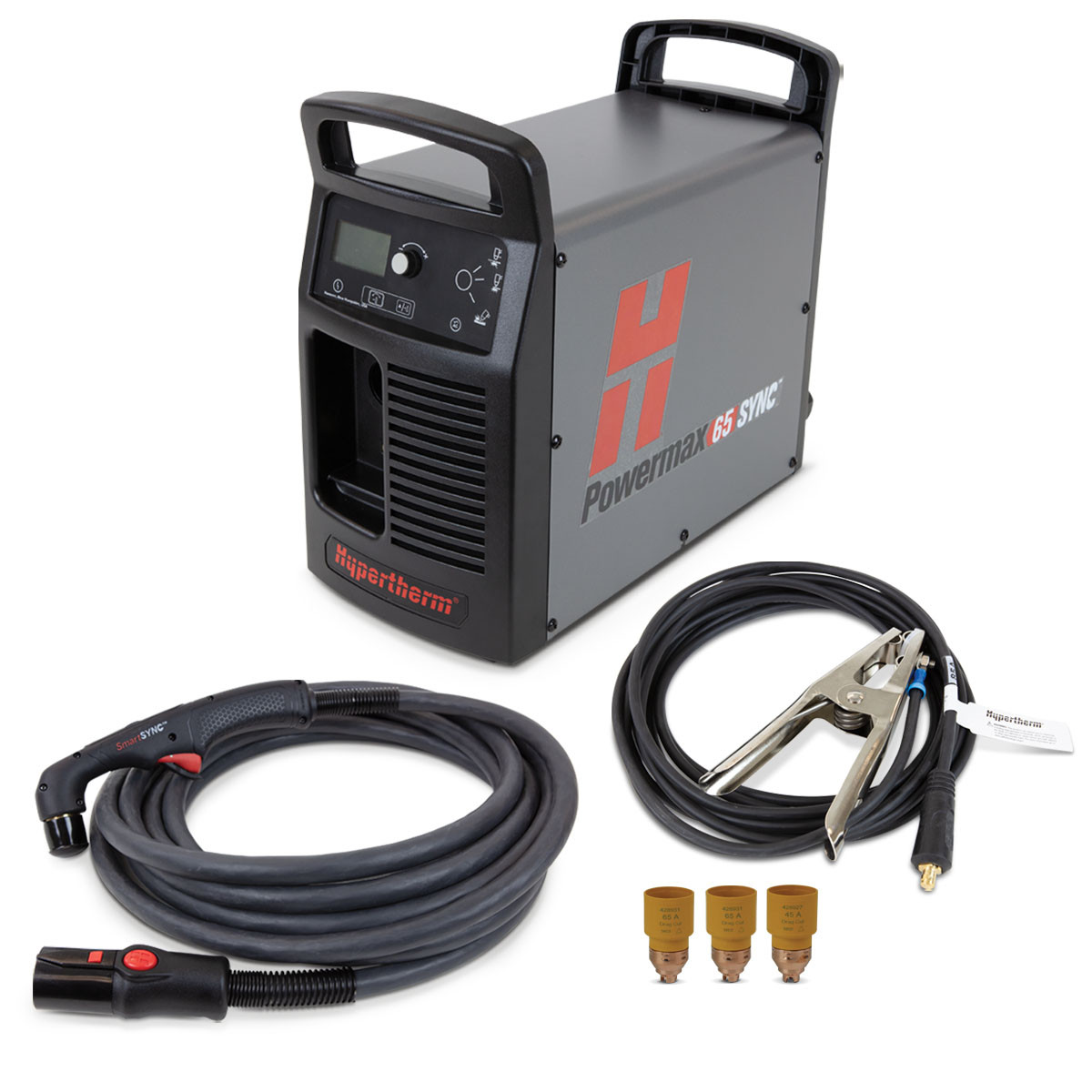 Hypertherm Powermax 65 SYNC Plasma Cutter w/ 25 ft. 75 Degree