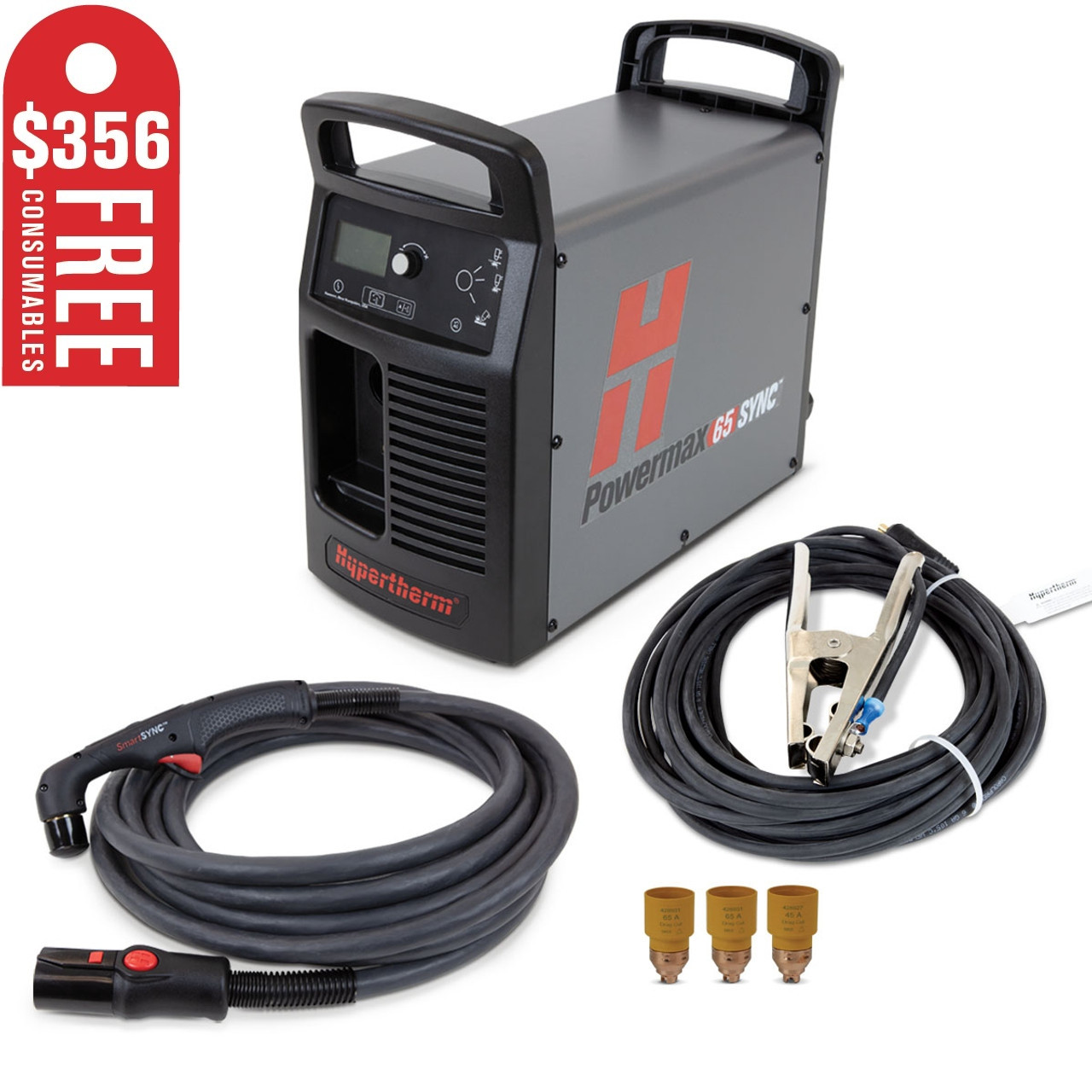 Hypertherm Powermax 65 SYNC Plasma Cutter w/ CPC Port, 50 ft. 75