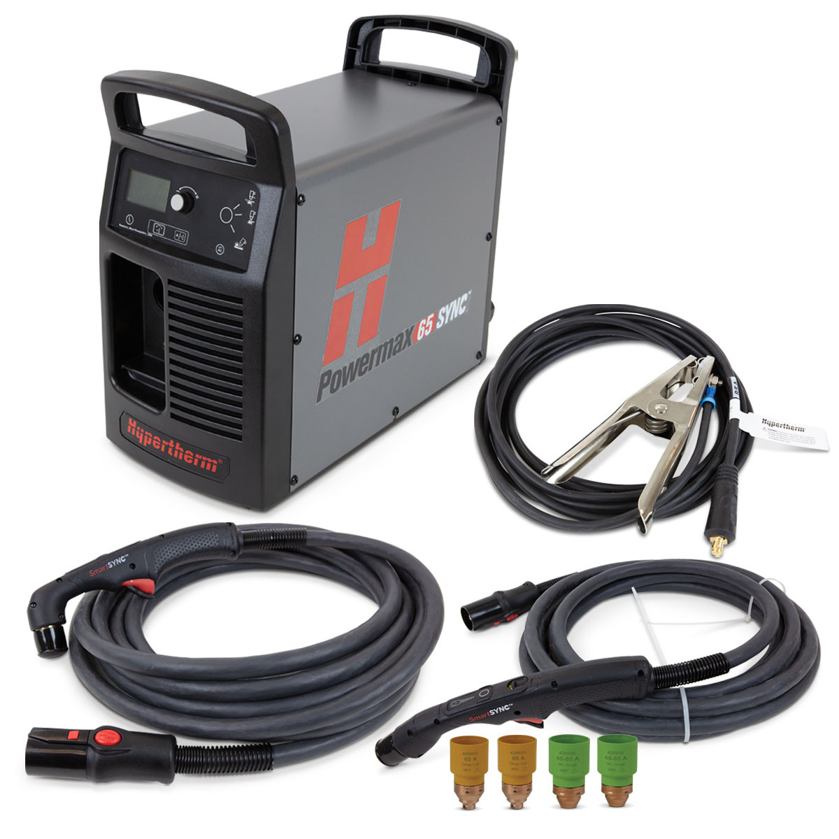 Hypertherm Powermax 65 SYNC Plasma Cutter, 25 ft. 75 Degree & 25