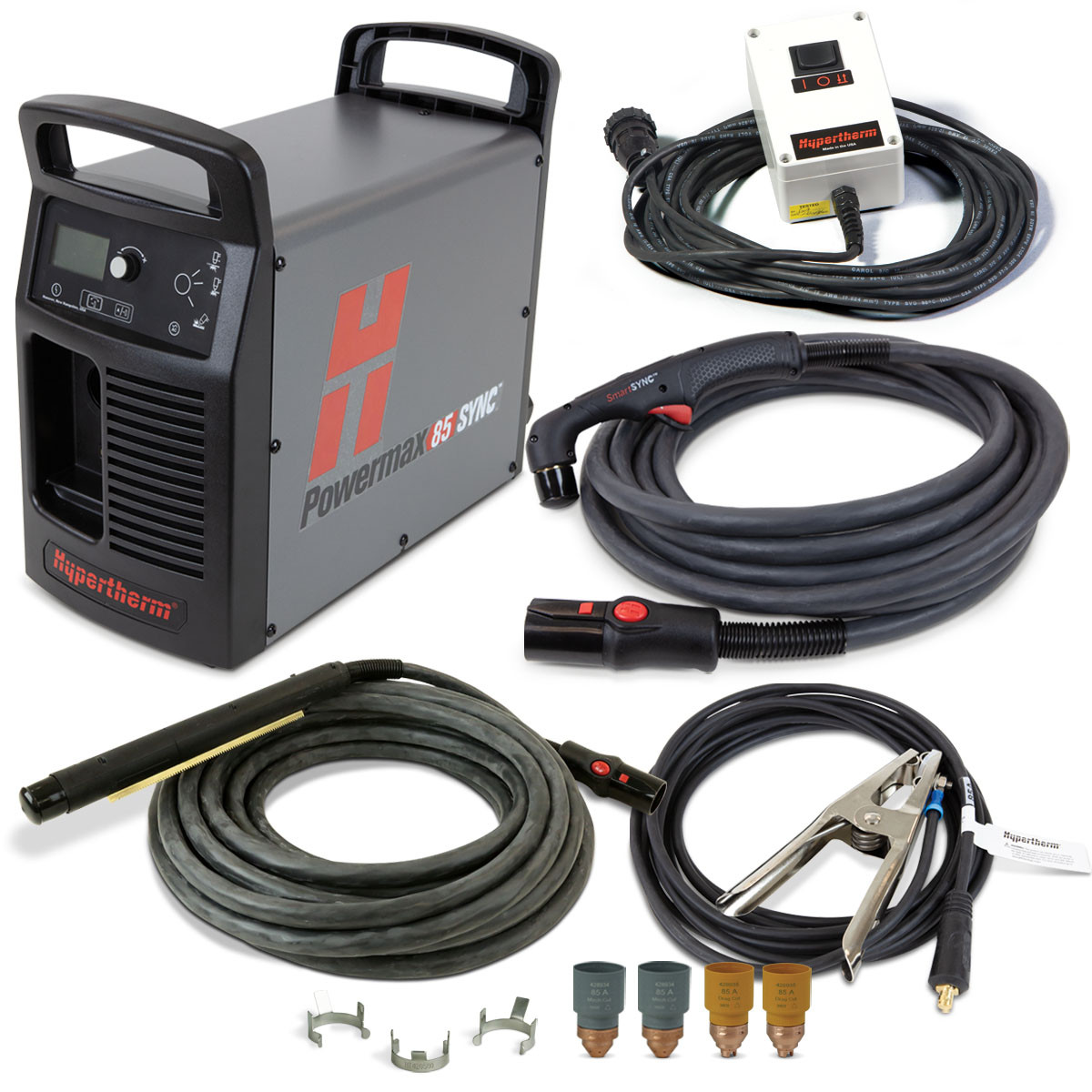 プラズマハート　ジップヒーラー　プラズマパワー Hypertherm Powermax 85 SYNC Plasma Cutter w/ CPC Port, 75 Degree
