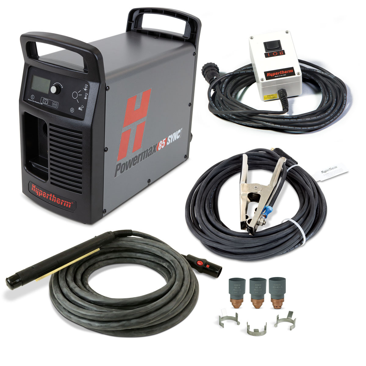 Hypertherm Powermax 85 SYNC Plasma Cutter w/ CPC Port, Remote, 50