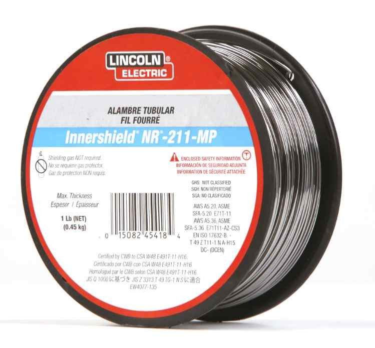 Lincoln Electric Flux Core Welder, MIG Welding Wire, NR-211-MP, .030