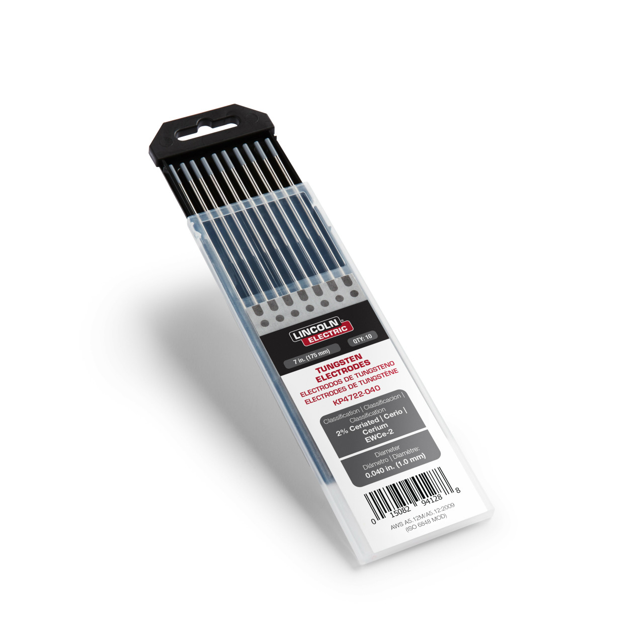 Lincoln 2% Ceriated Premium .040 Tungsten Electrodes 10 Pack