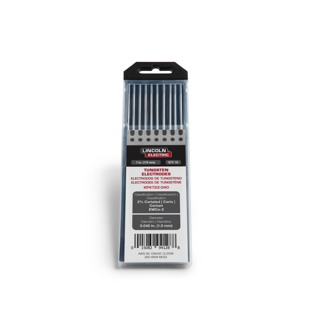 Lincoln 2% Ceriated Premium .040 Tungsten Electrodes 10 Pack