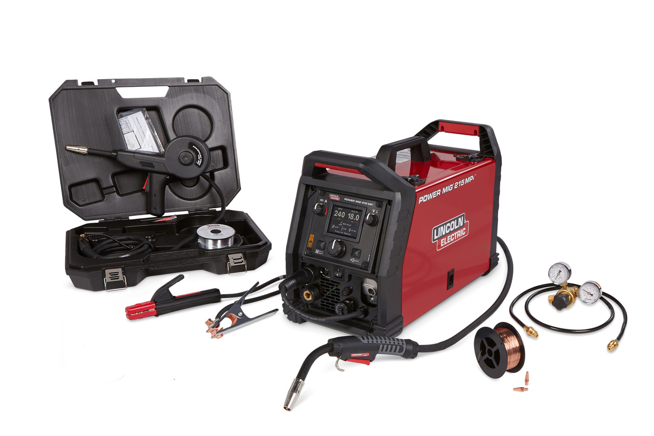 Lincoln Power MIG 215 MPi Multi-Process Welder Aluminum One-Pak
