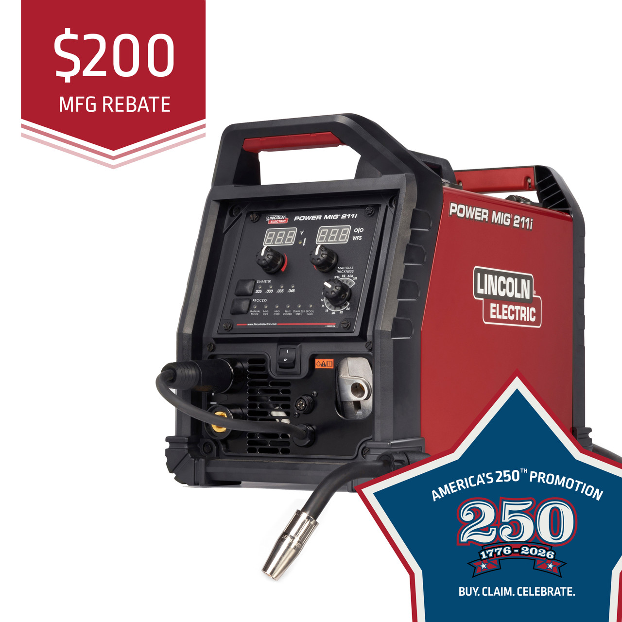 みらい Lincoln Power MIG 211i MIG Welder - K6080-1