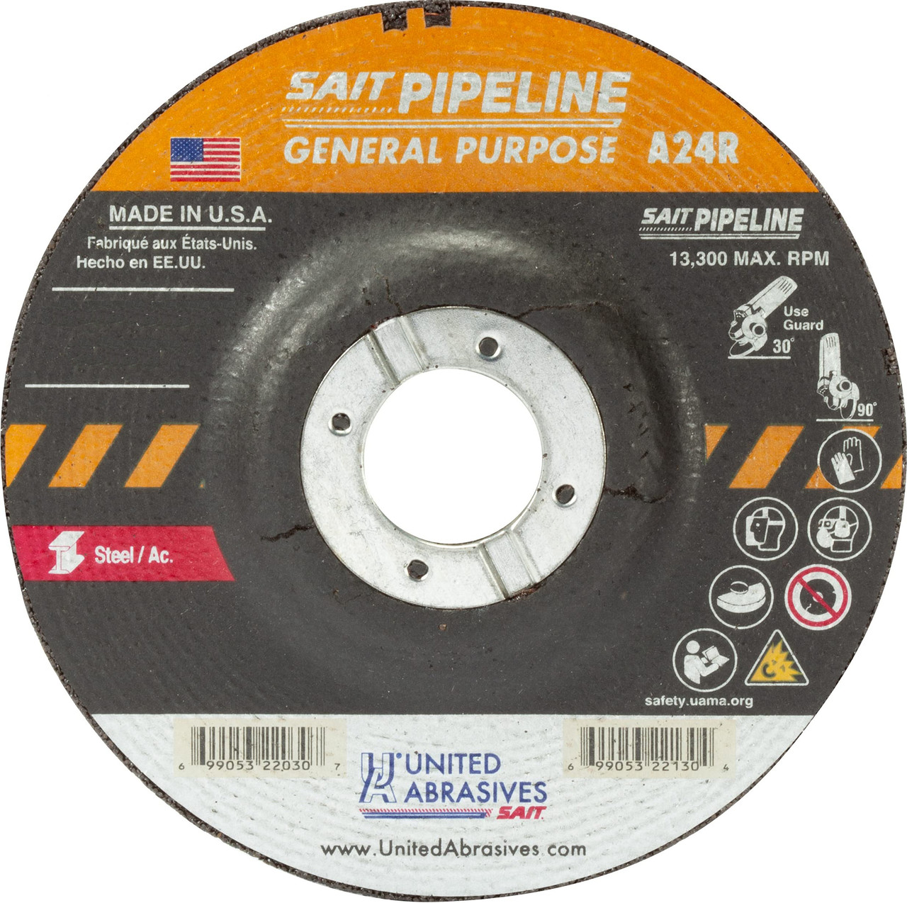 United AbrasivesSAIT 22030 A24R General Purpose Pipeline Wheel General