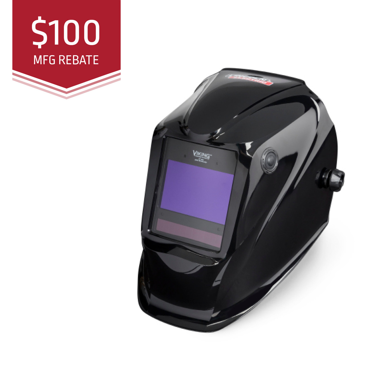 Hermh ブラックメタル　BLACKL Lincoln Viking 2450 Black Welding Helmet K3028-4
