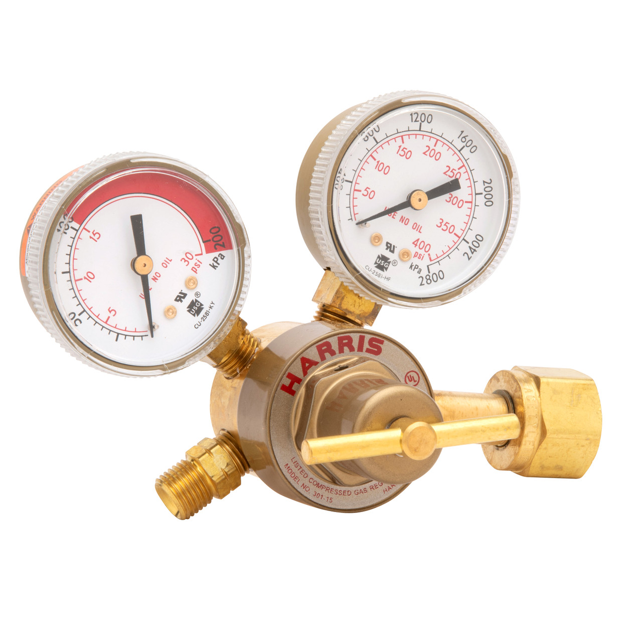 Harris 301-15-510 Acetylene Single-Stage Pressure Regulator