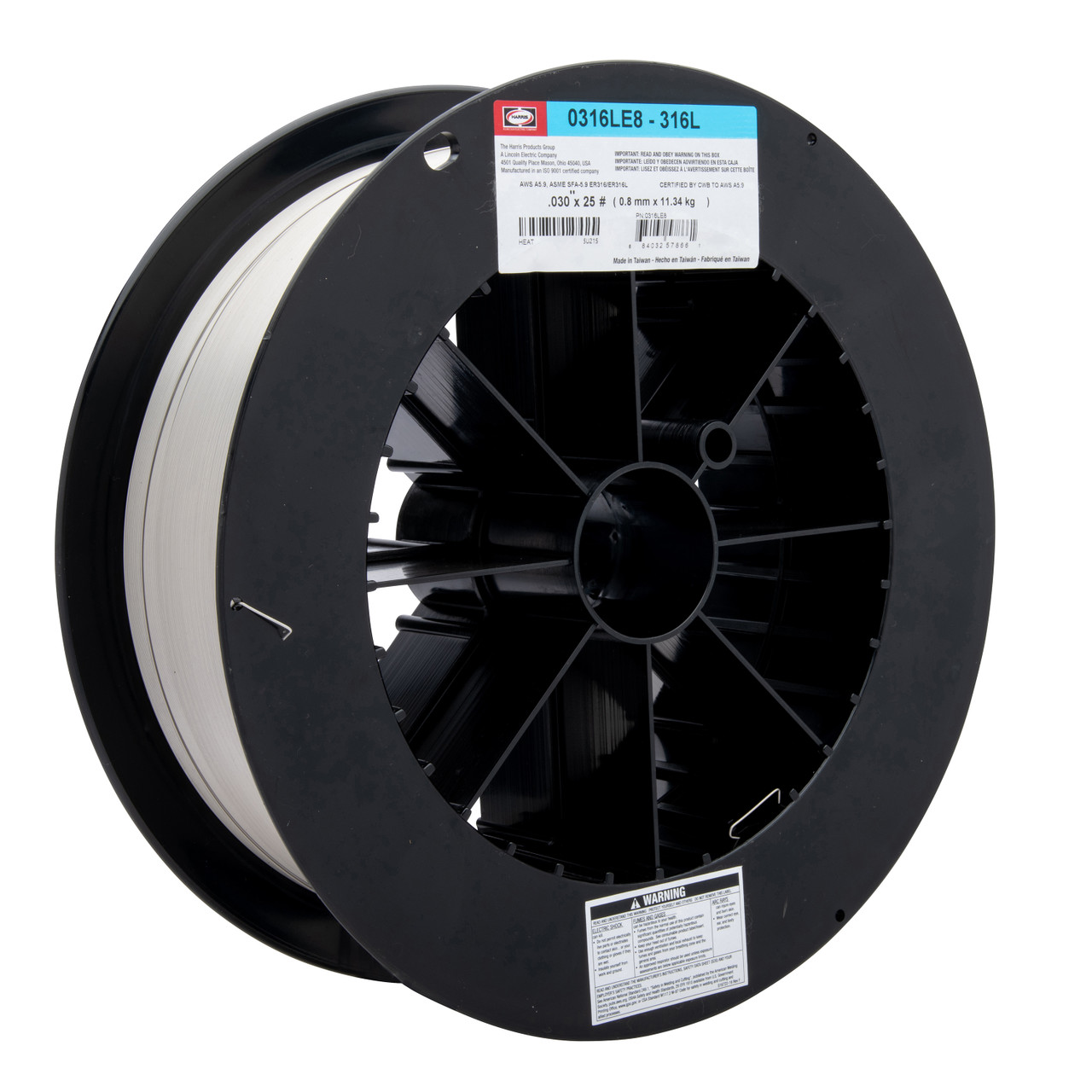 Harris 316L .030 x 25 lb. Spool Stainless Steel Welding Wire - 0316LE8