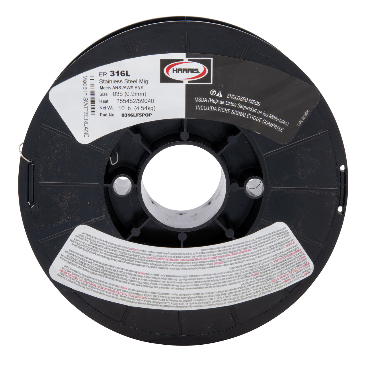 Harris 316L .035 x 10 lb. Spool Stainless Steel Welding Wire - 0316LF5