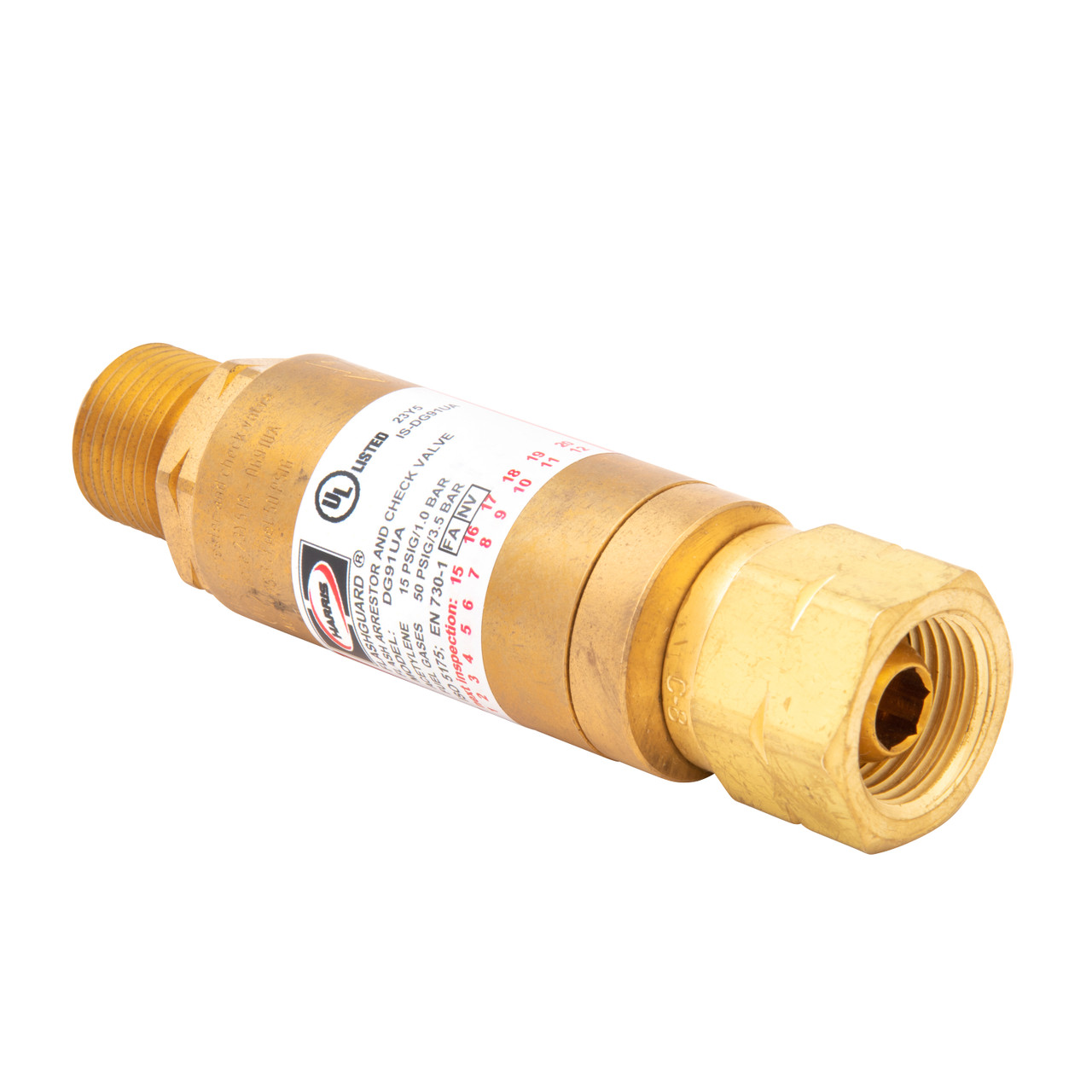 Harris Model 88-5 FBTLC Torch-Type Fuel Gas Flashback Arrestor (L