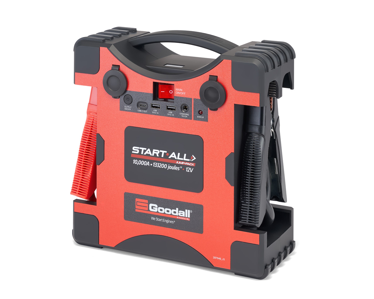 Goodall Vanair Start-All Jump-Pack 10000 Amps, 12 Volts, 133200 Joules ...