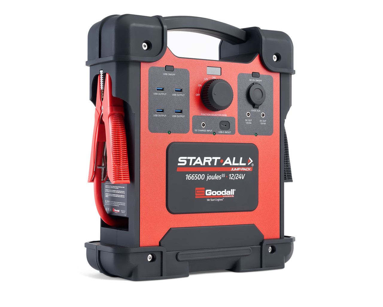 Goodall Vanair Start-All Jump-Pack 5000/10000 Amps, 12/24 Volts, 166500 ...