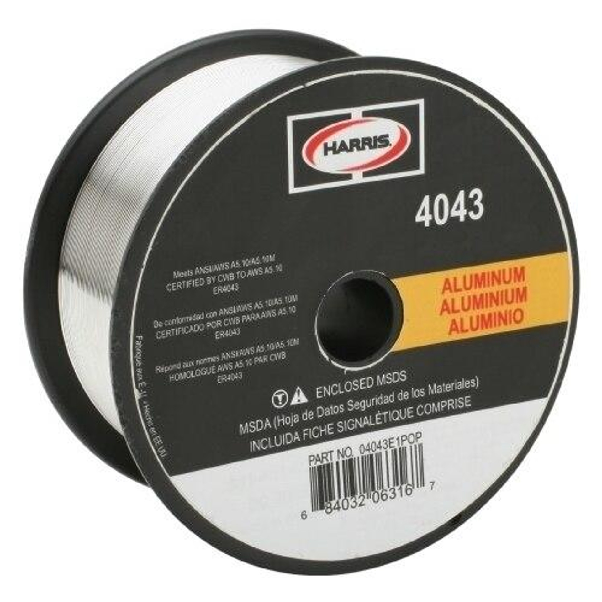 Harris 4043 Aluminum Solid MIG Welding Wire 3/64" 16 lb.