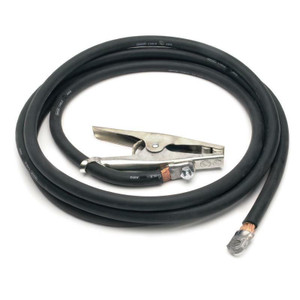 25 Foot 1/0 Welding Cable Lead with Ground Clamp and Lug 25 Foot 1/0 Welding Cable Lead with Ground Clamp and Lug