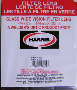 Harris Shade 10 Welding Helmet Glass Filter Plate Lens 4.5 x 5.25