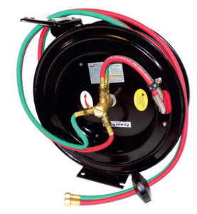 Amucolo Welding Hose Reel Retractable 1/4 in. x 100 ft. Rubber