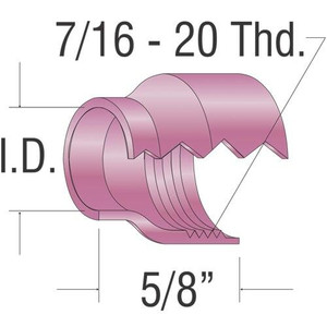 Profax A53N23 Alumina Cup .165 24-24W Series TIG Torch - 2 Pack