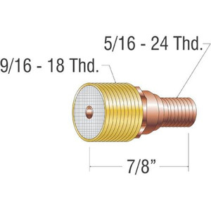 Profax 45V44 Gas Lens 3/32 9-20-24-25 Series TIG Torch - 2 Pack Profax 45V44 Gas Lens 3/32 9-20-24-25 Series TIG Torch - 2 Pack