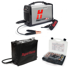 Hypertherm Powermax 30 Air Plasma Cutter 088096 w/ Built-In Air Compressor w/ Kit and Cover