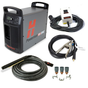 Hypertherm Powermax105 SYNC 200-600V 3-PH Plasma Cutter w/ CPC Port, 25 ft. 180 Degree Machine Torch, 25 ft. Remote - 059636